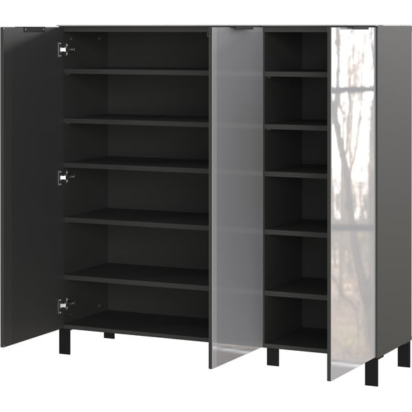 Antracitovosivá skrinka na topánky Ceduna – Germania-image-3