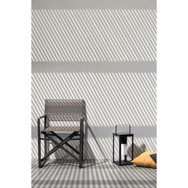 Čierny LED lampáš so solárnym panelom/na USB (výška  38 cm) Solar – Bizzotto-image-1