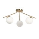 Stropné svietidlo so skleneným tienidlom v bielo-zlatej farbe ø 14 cm Mahala - Kave Home