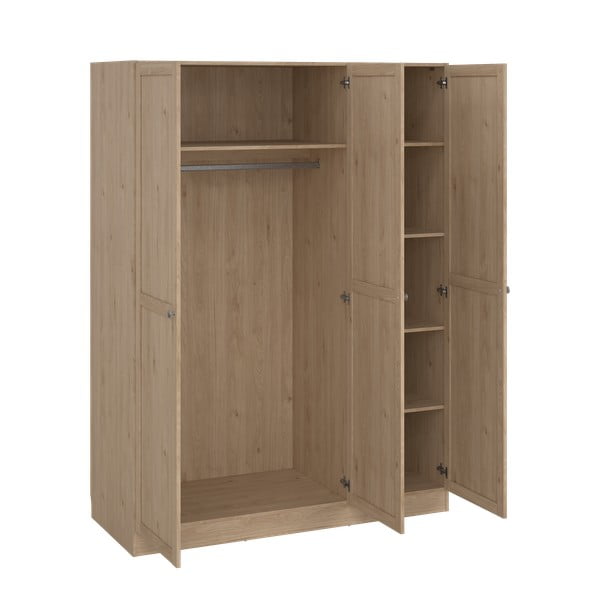 Šatníková skriňa v dekore duba v prírodnej farbe 147x200 cm Billund – Tvilum-image-4