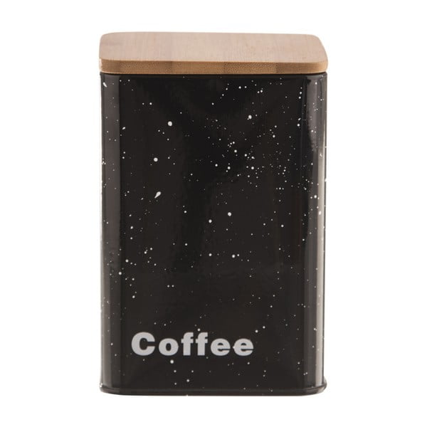 Plechová dóza na kávu s dreveným vekom Orion Mramor