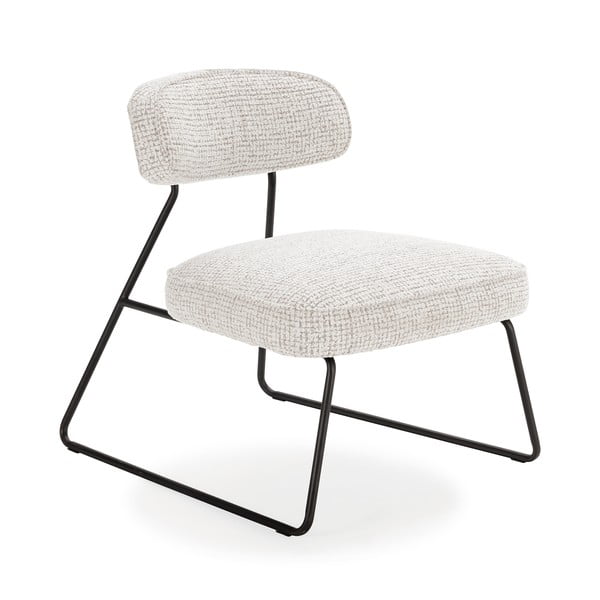 Bielo-béžové kreslo Elon – Marckeric