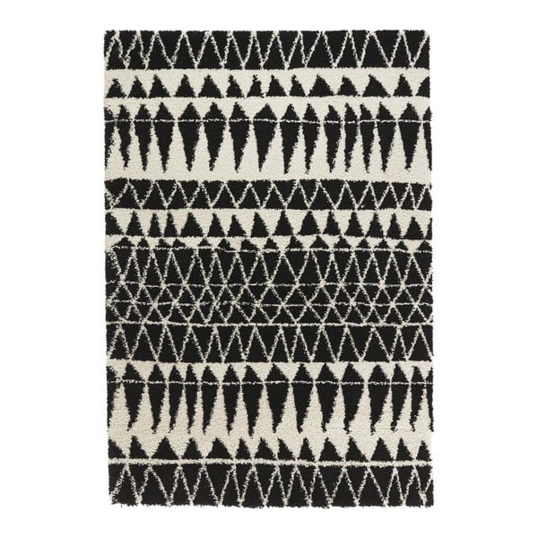 Čierno-biely koberec Mint Rugs Allure Black, 120 x 170 cm