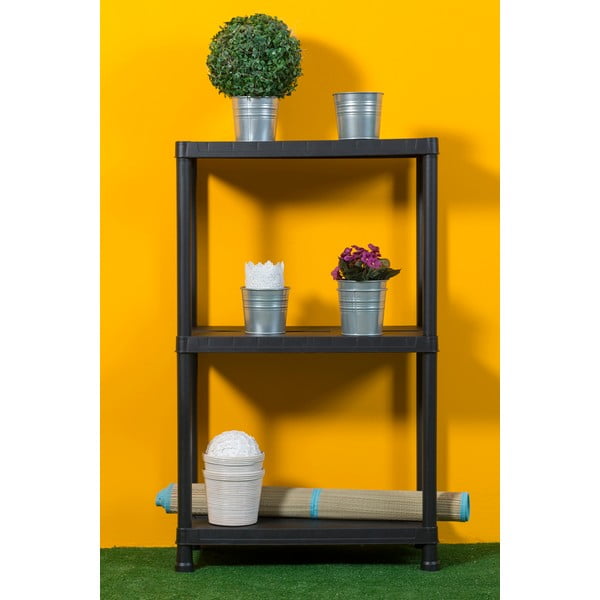 Čierny plastový úložný regál 60x95 cm Universal Pro – Toomax-image-1