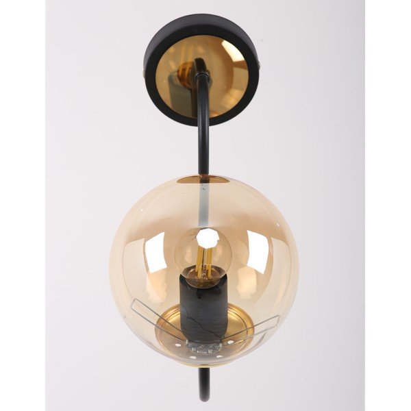 Okrovožlto-čierne nástenné svietidlo ø 15 cm Oslo – Squid Lighting-image-1