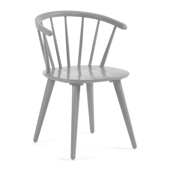 Sivá jedálenská stolička z dreva kaučukovníka La Forma Krise