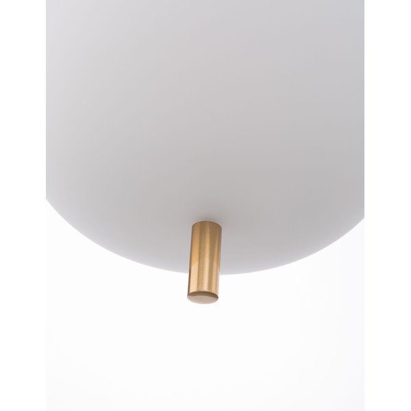 Biele/v mosadznej farbe sklenené závesné svietidlo ø 22 cm Lato – Nova Luce-image-4