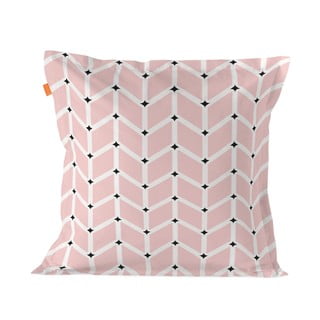 Ružová bavlnená obliečka na vankúš Blanc Blush, 60 × 60 cm