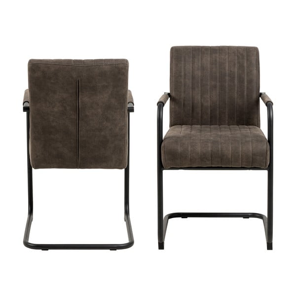 Tmavosivé jedálenské stoličky v súprave 2 ks Adele – Actona-image-3