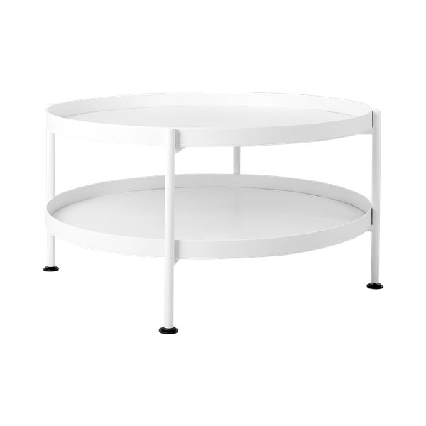 Biely konferenčný stolík Custom Form Hanna, ⌀ 80 cm