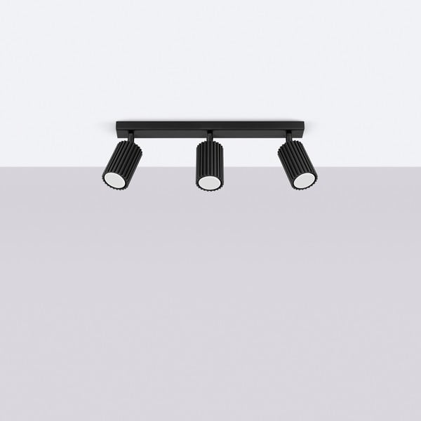 Čierne bodové svietidlo 6,5x45 cm Gleam – Sollux-image-4