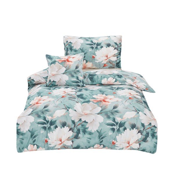 Tyrkysové 3-dielne obliečky na jednolôžko z mikrosaténu 140x200 cm Selma – My House