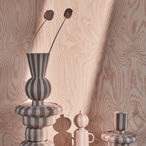 Béžová kameninová ručne vyrobená váza (výška  28 cm) Toppu – OYOY Living Design-image-1