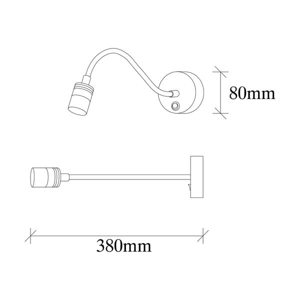 Čierne LED nástenné svietidlo Reading – Opviq lights-image-4