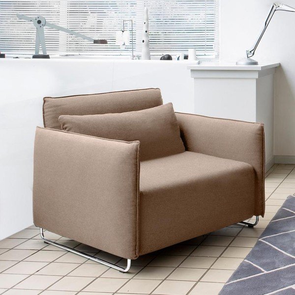 Béžové rozkladacie kreslo Softline Cord-image-1