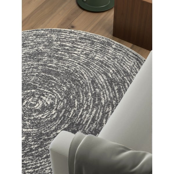 Sivo-krémový okrúhly koberec ø 120 cm Gloria Cavallo – Hanse Home-image-2