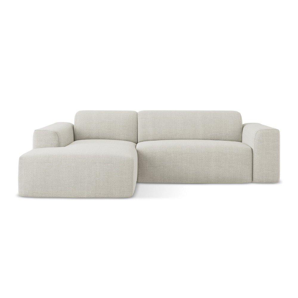 Béžová rohová pohovka (ľavý roh/s leňoškou) Keli – Makamii