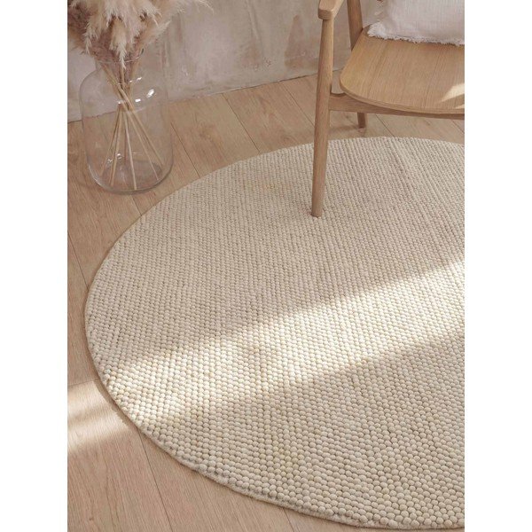 Krémovobiely ručne tkaný vlnený okrúhly koberec ø 200 cm Richmond Diana – Ted Baker-image-4