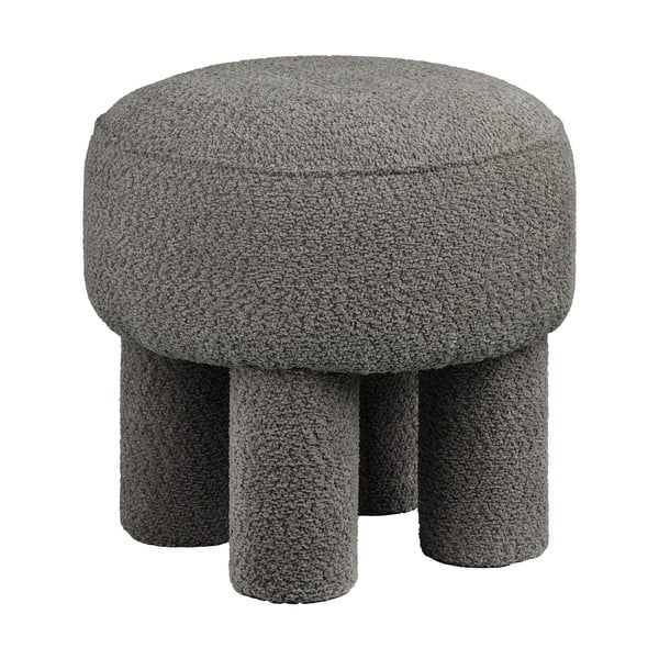 Tmavosivý ženilkový taburet Canberra – House Nordic