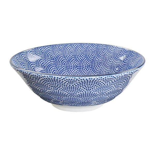 Modrá porcelánová misa Tokyo Design Studio Dots, ⌀ 21 cm