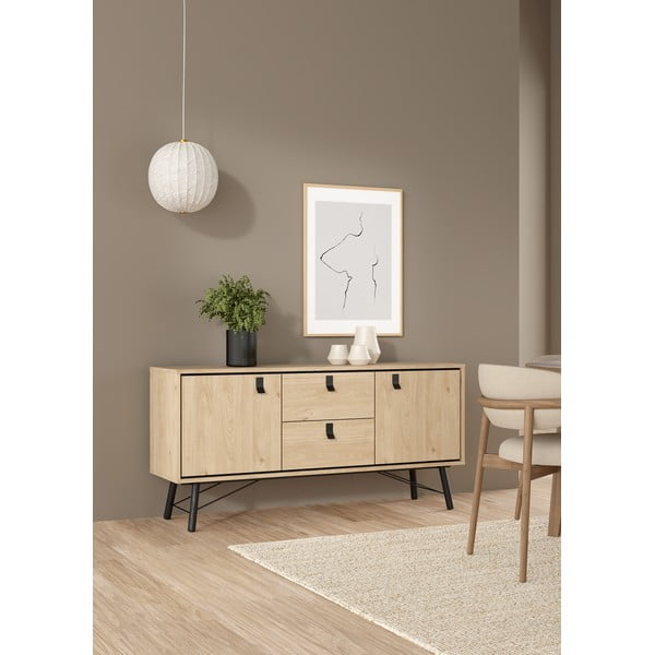 Komoda v dekore duba v prírodnej farbe 150x72x40 cm Ry – Tvilum-image-1