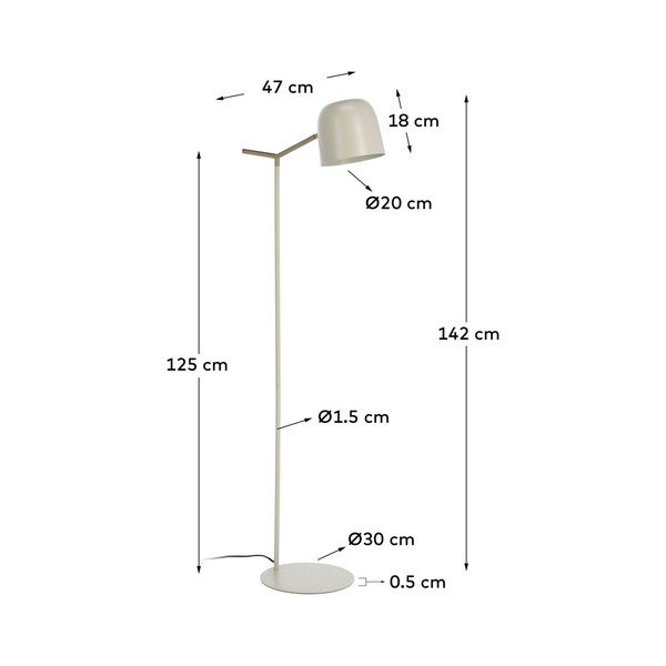 Béžová stojacia lampa Kave Home Alish-image-4