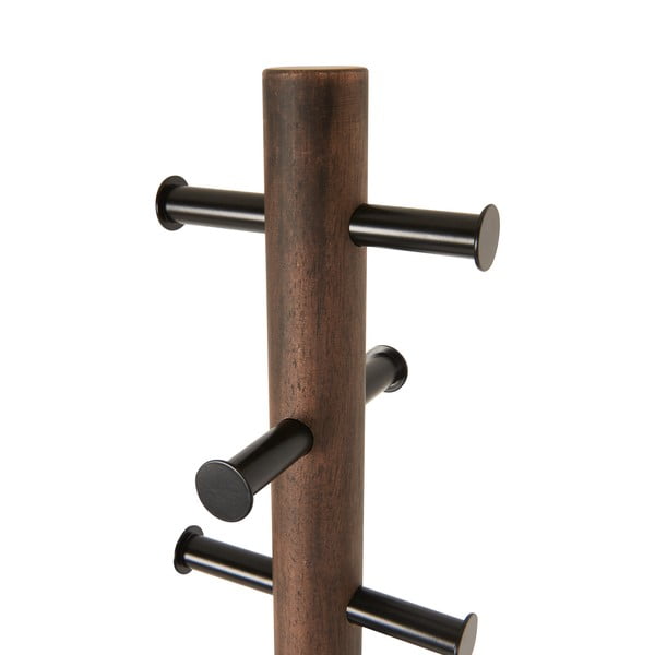 Čierny prírodný vešiak z kaučukového dreva Pillar - Umbra-image-4