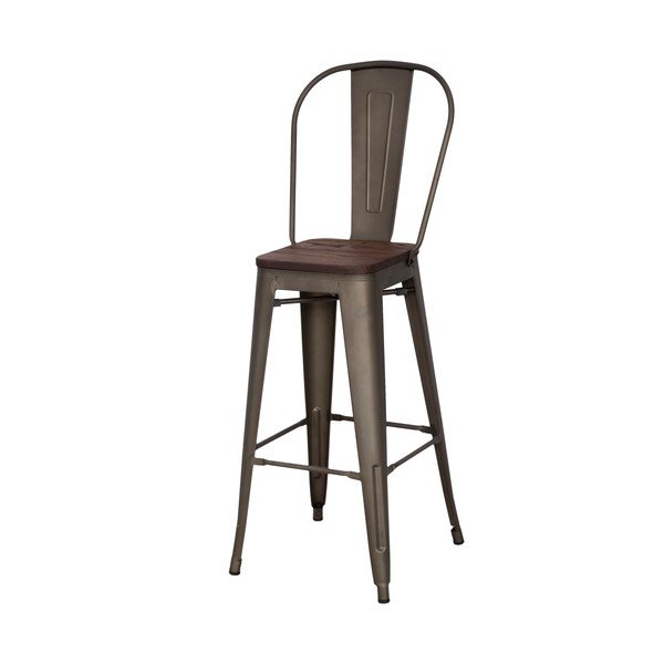 Sada 2 čiernych barových stoličiek Mauro Ferretti Detroit, výška 115 cm-image-3