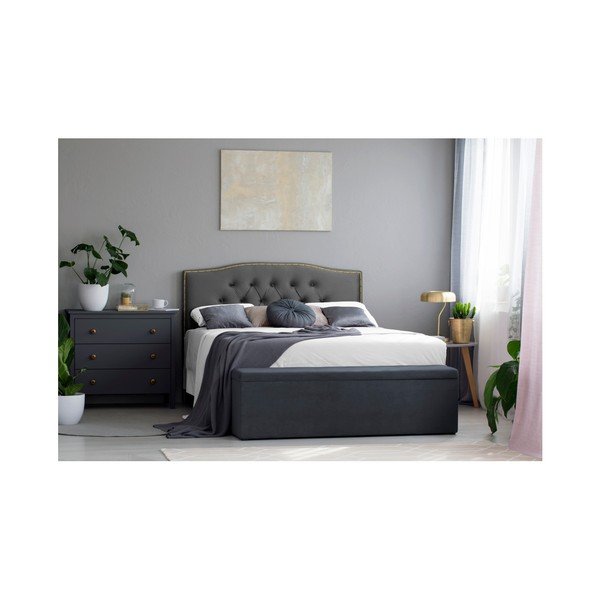 Striebornosivé čelo postele Mazzini Sofas, 140 × 120 cm-image-2