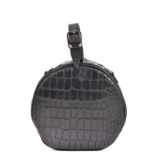 Čierna kožená listová kabelka Mangotti Bags Aura-image-4