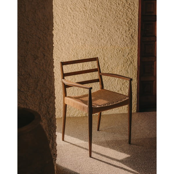 Jedálenská stolička z dubového dreva v hnedo-prírodnej farbe v súprave 2 ks Analy – Kave Home-image-1