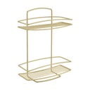 Oceľová kúpeľňová polička v zlatej farbe Onda – Metaltex