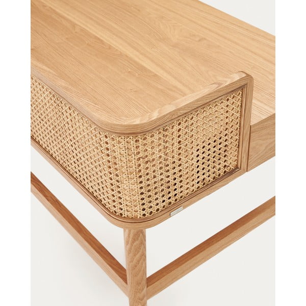 Pracovný stôl v dekore jaseňa 62x105 cm Araxi – Kave Home-image-3