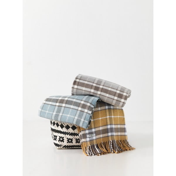 Blankytný modrý pléd s podielom bavlny Euromant Texas, 140 × 180 cm-image-1