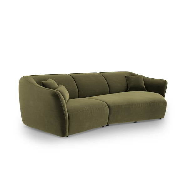 Zelená zamatová rohová pohovka Tokyo – Cosmopolitan Design-image-2