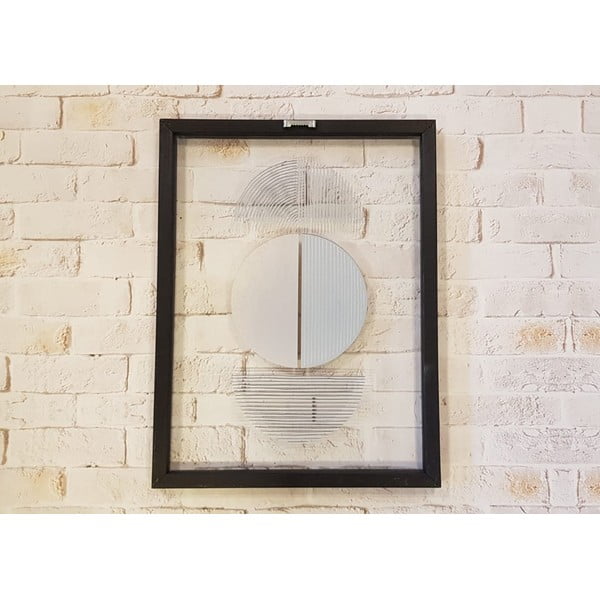 Sklenený obraz v čiernom ráme Vavien Artwork Shapes II., 32 x 42 cm-image-3