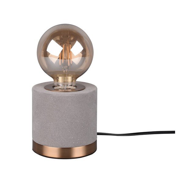 Sivá zamatová stolová lampa (výška 11 cm) Judy – Reality