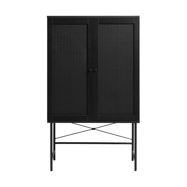 Čierna skrinka v dekore duba 80x135 cm Pensacola – Unique Furniture