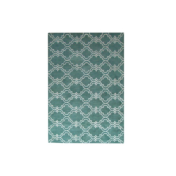 Zelený vlnený koberec Bakero Riviera, 153 x 244 cm