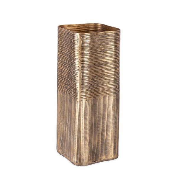 Kovová ručne vyrobená váza v zlatej farbe (výška  31,5 cm) Reel – Bizzotto