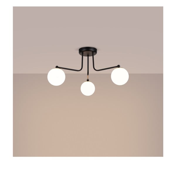 Čierno-biele stropné svietidlo Beam – Sollux-image-1