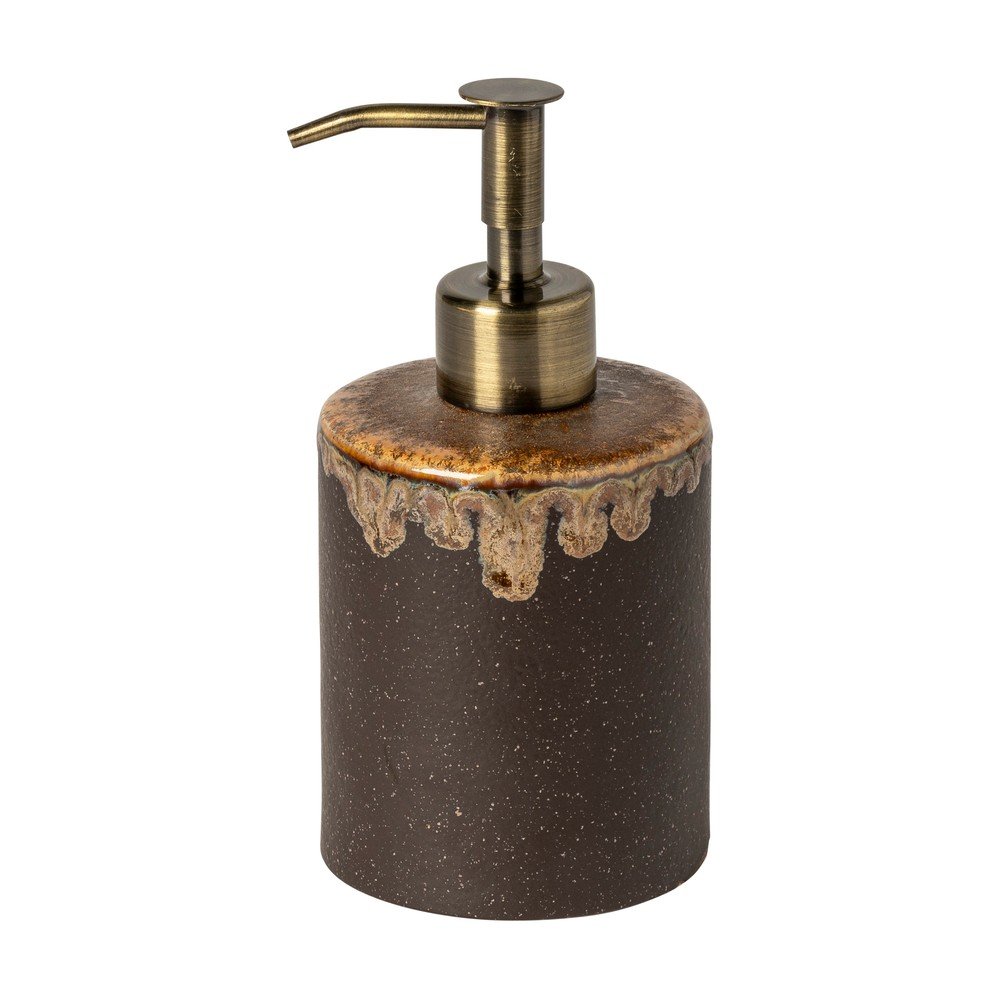 E-shop Hnedý kameninový dávkovač mydla Poterie Bath – Casafina