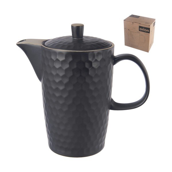 Čierna keramická kanvica na čaj 1,3 l Tea Time – Orion-image-3