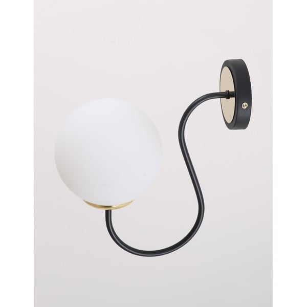 Čierno-biele nástenné svietidlo ø 15 cm Oslo – Squid Lighting-image-1