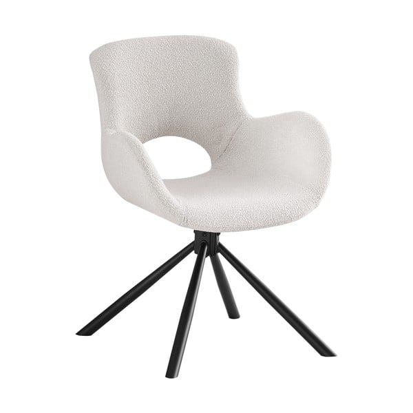 Biele čalúnené jedálenské kreslá v súprave s podrúčkami 2 ks Amorim – House Nordic-image-2