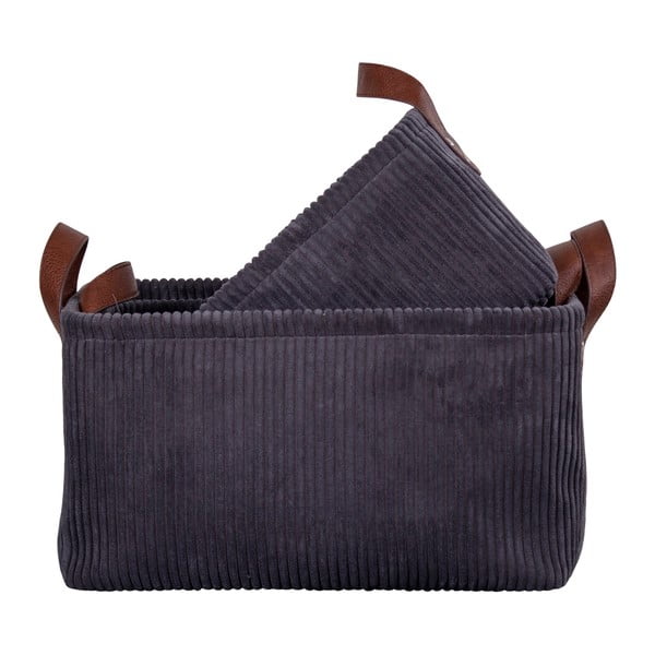 Súprava 3 sivých úložných košíkov House Nordic Augusta-image-2