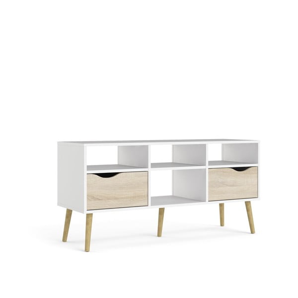 Biely TV stolík Tvilum Oslo, 117 x 57 cm-image-1