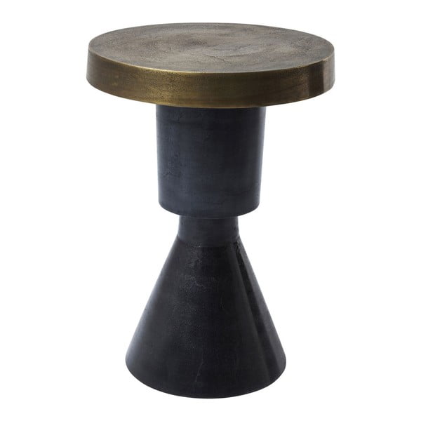 Čierno-hnedý odkladací stolík Kare Design Crocker, ⌀ 36 cm