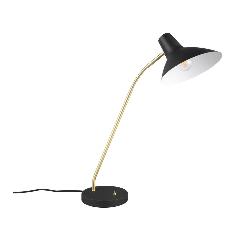 E-shop Čierna/v zlatej farbe stolová lampa s ohýbateľnou konštrukciou (výška 54 cm) Traveller – Trio