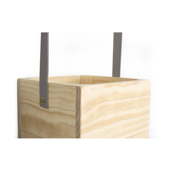 Sivý kvetináč z jedľového dreva Surdic Colgante, 17 x 62 cm-image-3